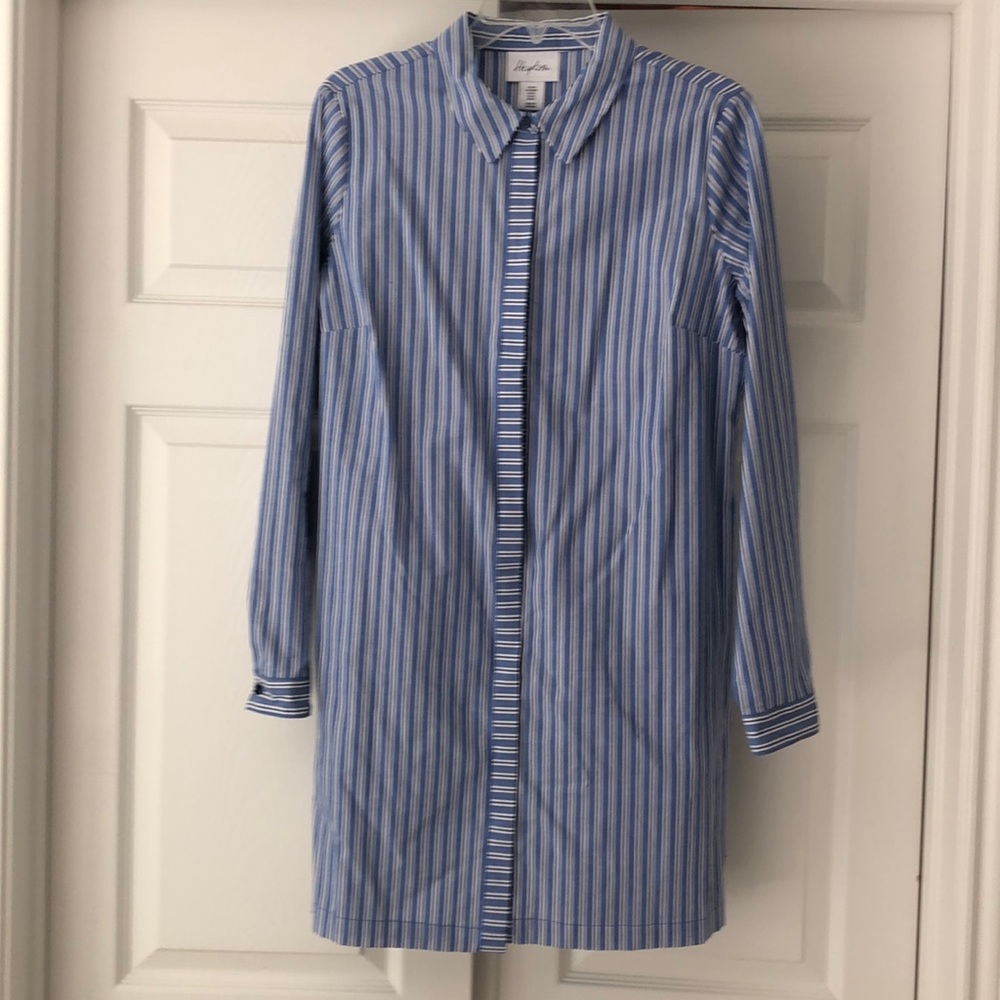 Cotton poplin shirt dress